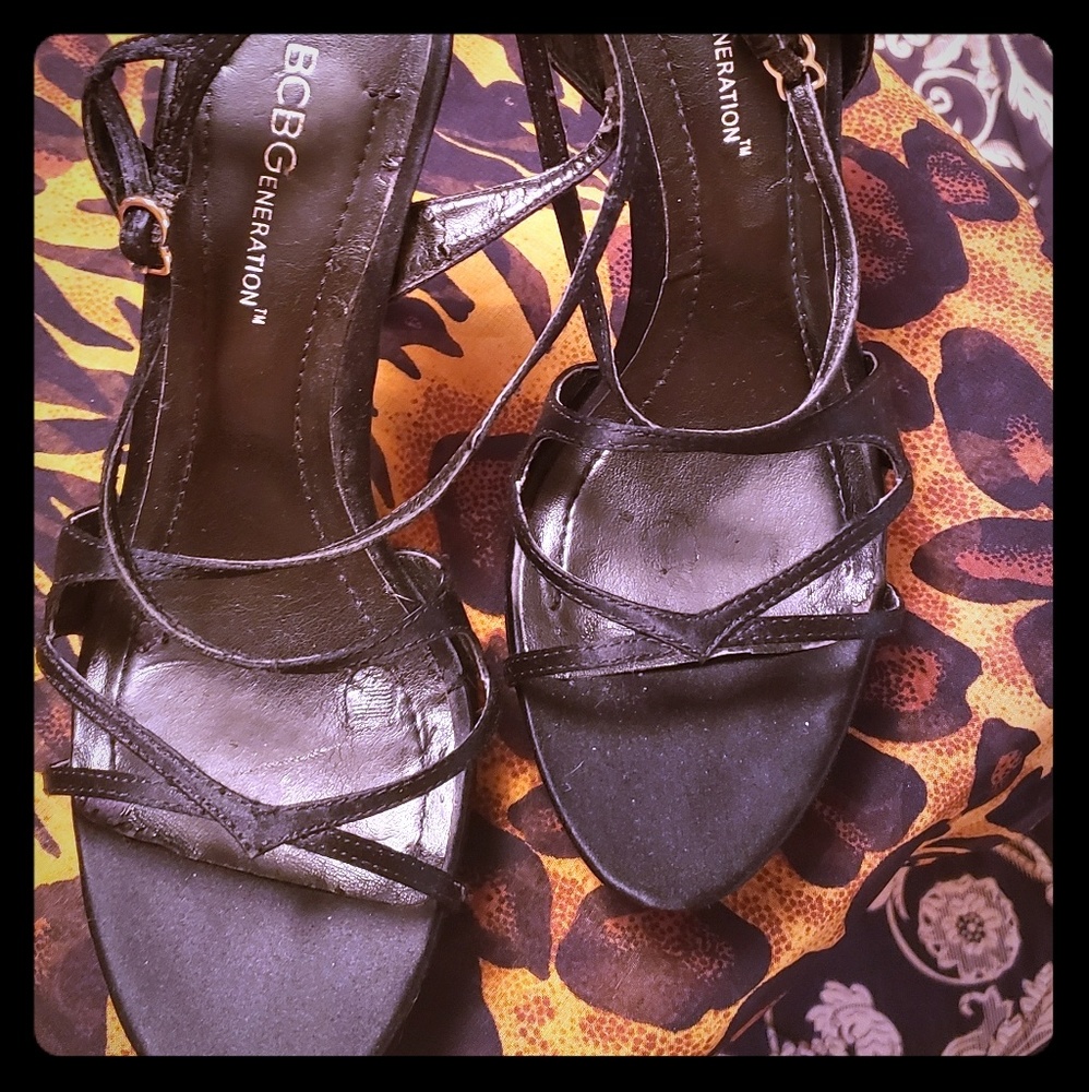 BCBG Date Night Black High Heels 7.5